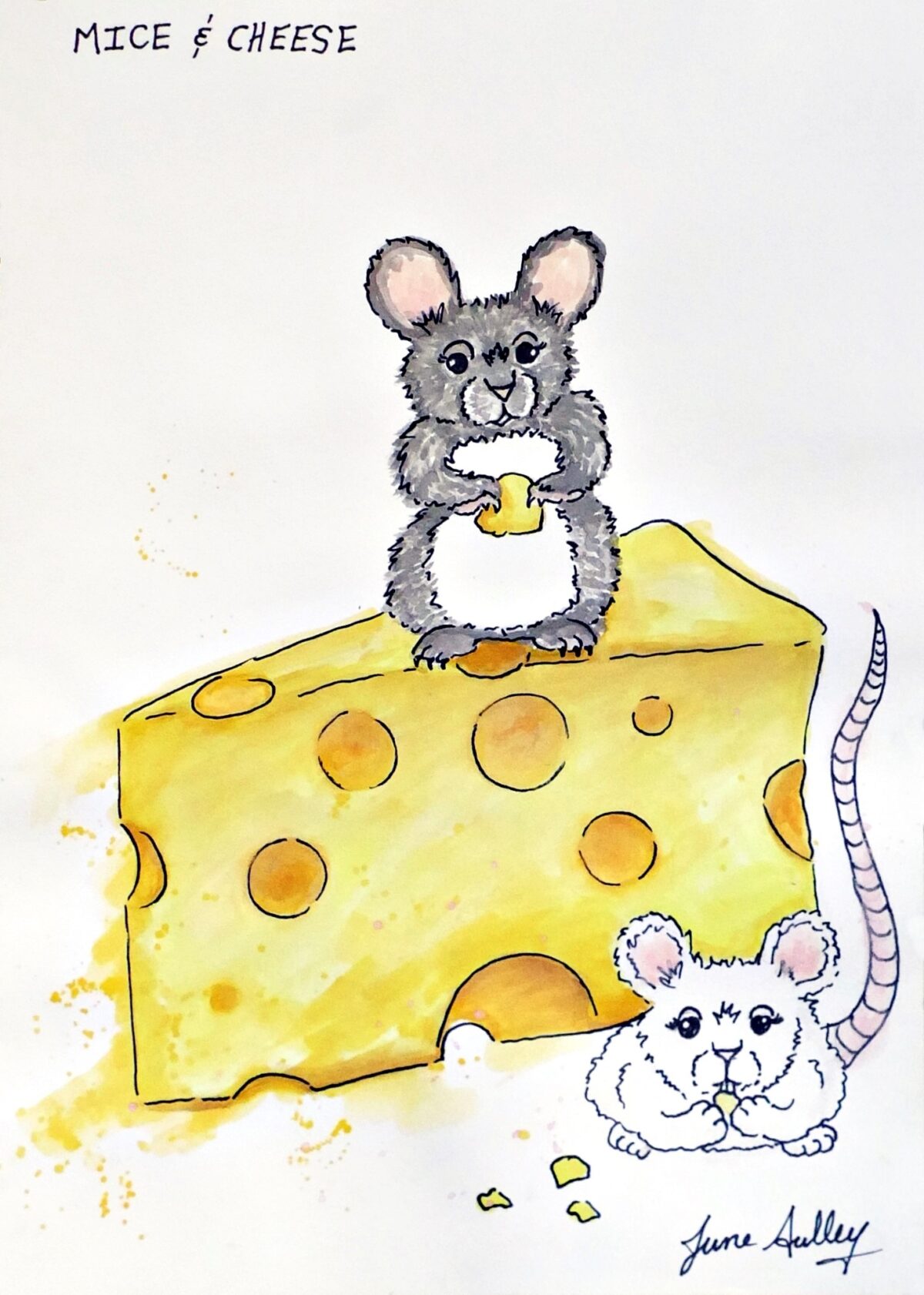 Wounse And Cheese Watercolour